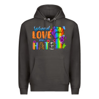 Smoke Spread Love Not Hate Premium Hoodie - BundleAndBundleShop