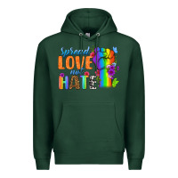 Sports Green Spread Love Not Hate Premium Hoodie - BundleAndBundleShop