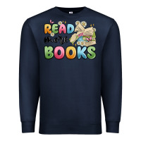 Navy read more books Premium Sweatshirt - MaliasSmallBusiness