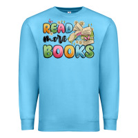 Ocean Blue read more books Premium Sweatshirt - MaliasSmallBusiness