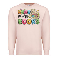 Pale Pink read more books Premium Sweatshirt - MaliasSmallBusiness