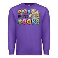 Purple read more books Premium Sweatshirt - MaliasSmallBusiness