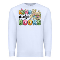 White read more books Premium Sweatshirt - MaliasSmallBusiness