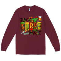Burgundy black nurse magic Long Sleeve Tee - AdoDesignShop
