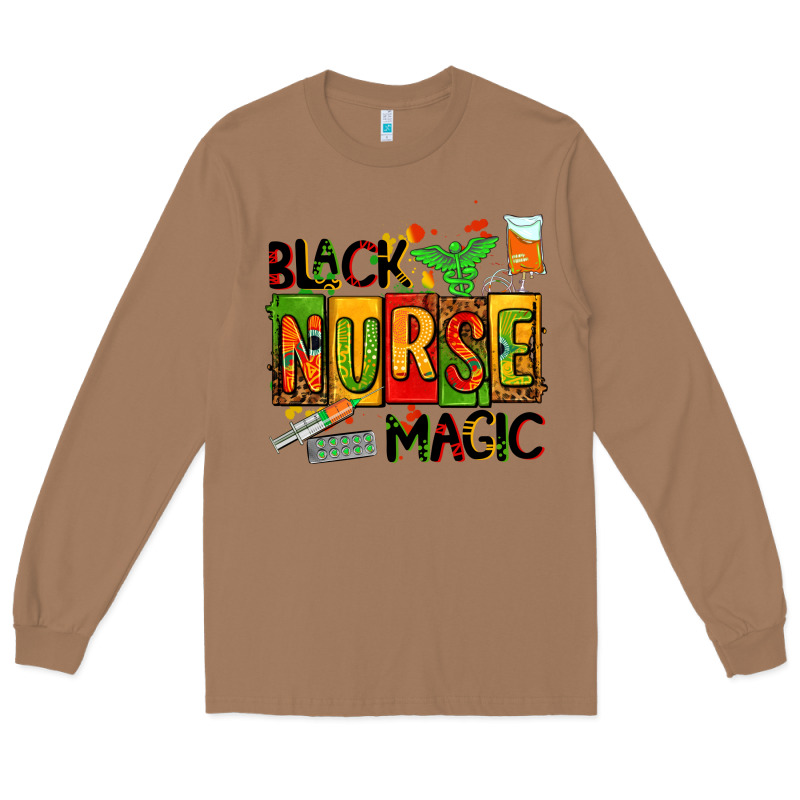 Black Nurse Magic Long Sleeve Tee by AdoDesignShop | Teevron