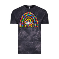 Cloud Black autism rainbow Vintage Tee - Zillion Design Studio
