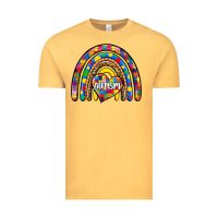Vintage Mustard autism rainbow Vintage Tee - Zillion Design Studio