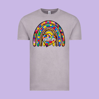 Autism Rainbow Vintage Tee Designed By Zillion Design Studio