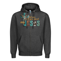 Charcoal Heather let me tell you about my jesus Zipper Hoodie - Artiststas