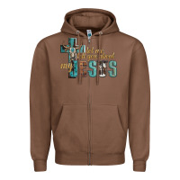 Chestnut let me tell you about my jesus Zipper Hoodie - Artiststas