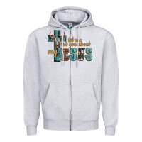 Heather Grey let me tell you about my jesus Zipper Hoodie - Artiststas