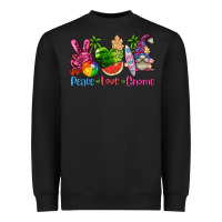 Black peace love gnome summer Heavyweight Sweatshirt - texasbilliewilder