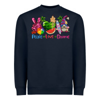 Navy peace love gnome summer Heavyweight Sweatshirt - texasbilliewilder