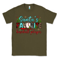 Army Green santa s favorite baseball player Classic Tee - JahusDesignShop