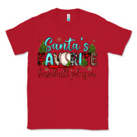 Red santa s favorite baseball player Classic Tee - JahusDesignShop