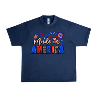 Navy Made in America 4th of july Urban Heavy Tee - CowGirlArtShop