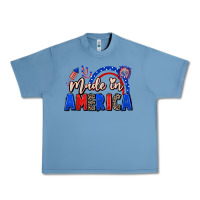 Pebble Blue Made in America 4th of july Urban Heavy Tee - CowGirlArtShop