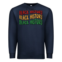 Navy i am black history Premium Sweatshirt - MaliasSmallBusiness