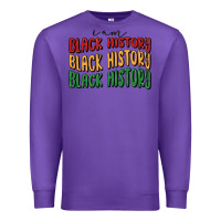 Purple i am black history Premium Sweatshirt - MaliasSmallBusiness