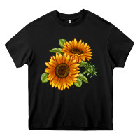 Black Soraya Sunflower Heavy Core Tee - LillyAllenDesigns