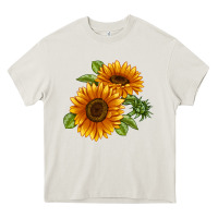 Cream Soraya Sunflower Heavy Core Tee - LillyAllenDesigns