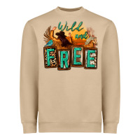 Mushroom wild and free cowgirl horse desert Heavyweight Sweatshirt - Zillion Design Studio