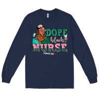 Navy afro  nurse dope black Long Sleeve Tee - AdoDesignShop