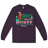 Plum afro  nurse dope black Long Sleeve Tee - AdoDesignShop