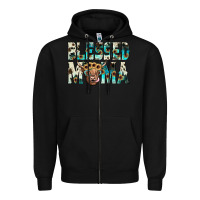 Black blessed mama Zipper Hoodie - JahusDesignShop