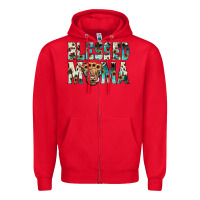 Red blessed mama Zipper Hoodie - JahusDesignShop
