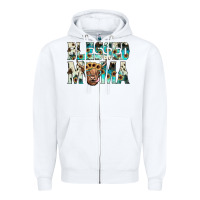 White blessed mama Zipper Hoodie - JahusDesignShop