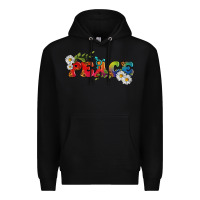 Black Lgbtq Peace With Daisy Premium Hoodie - BundleAndBundleShop