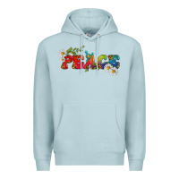 Blue Mist Lgbtq Peace With Daisy Premium Hoodie - BundleAndBundleShop
