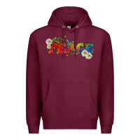 Burgundy Lgbtq Peace With Daisy Premium Hoodie - BundleAndBundleShop