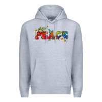 Heather Grey Lgbtq Peace With Daisy Premium Hoodie - BundleAndBundleShop
