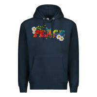 Navy Lgbtq Peace With Daisy Premium Hoodie - BundleAndBundleShop