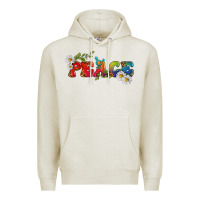 Oatmeal Heather Lgbtq Peace With Daisy Premium Hoodie - BundleAndBundleShop