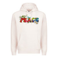 Pale Pink Lgbtq Peace With Daisy Premium Hoodie - BundleAndBundleShop