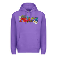 Purple Lgbtq Peace With Daisy Premium Hoodie - BundleAndBundleShop