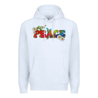 White Lgbtq Peace With Daisy Premium Hoodie - BundleAndBundleShop