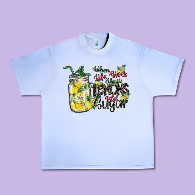 When Life Gives You Lemons Add Sugar Urban Heavy Tee Designed By Sublimationcraftshop