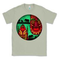 Matcha african masks round earrings 3 Classic Tee - BundleAndBundleShop