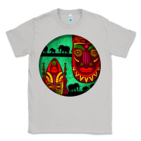Moon Dust african masks round earrings 3 Classic Tee - BundleAndBundleShop