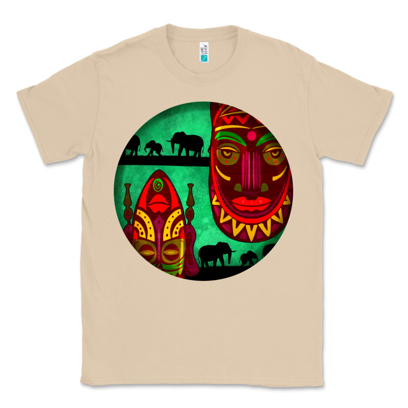 African Masks Round Earrings 3 Classic Tee by BundleAndBundleShop | Teevron
