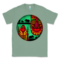 Sage african masks round earrings 3 Classic Tee - BundleAndBundleShop