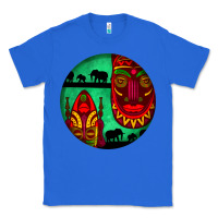 True Royal african masks round earrings 3 Classic Tee - BundleAndBundleShop
