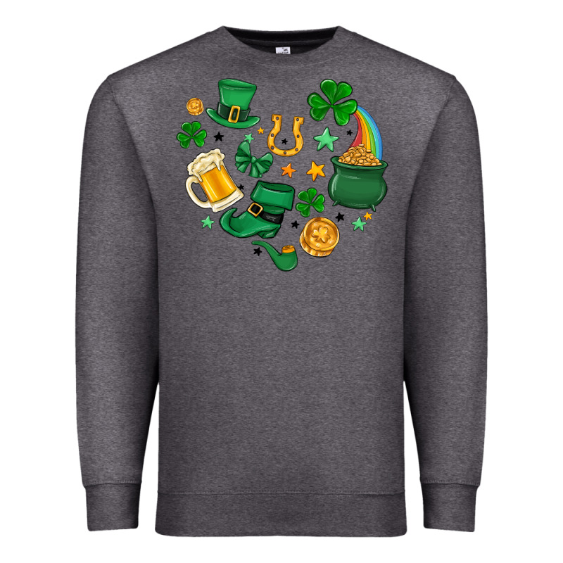 St. Patrick Heart Doodle Premium Sweatshirt by MaliasSmallBusiness | Teevron