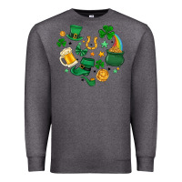 Charcoal Heather st. patrick heart doodle Premium Sweatshirt - MaliasSmallBusiness