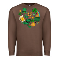 Chestnut st. patrick heart doodle Premium Sweatshirt - MaliasSmallBusiness