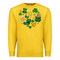 Lemon st. patrick heart doodle Premium Sweatshirt - MaliasSmallBusiness